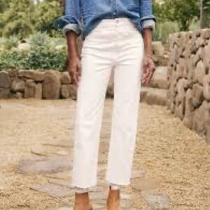 Frank & Eileen Monaghan In Cream Italian Denim 28 Women's Off White Jeans